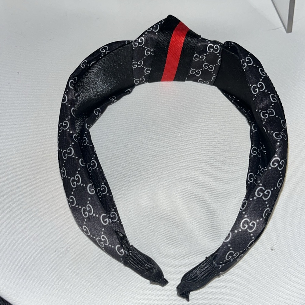 Fabulous Black Red Gold Bee Knotted Headband - Picture 5 of 5